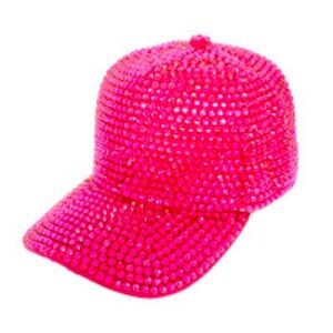 Sparkling Pink Rhinestone Cap
